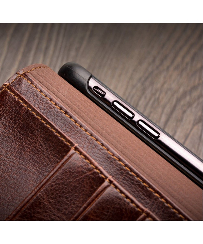 Housse iPhone XS Max en cuir véritable