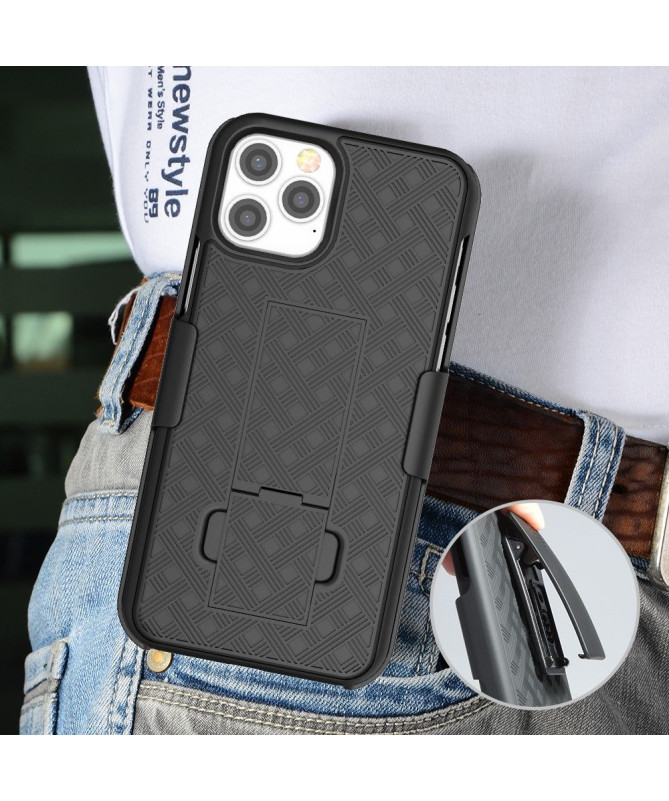 Coque iPhone 12 Pro Max intégrale avec clip ceinture