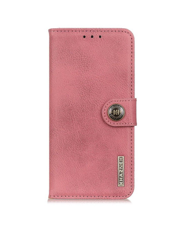 Housse iPhone 12 Pro Max KHAZNEH Effet Cuir Porte Cartes - Rose