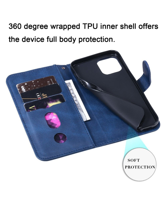 Housse iPhone 12 / 12 Pro Zipper Pocket Effet Cuir