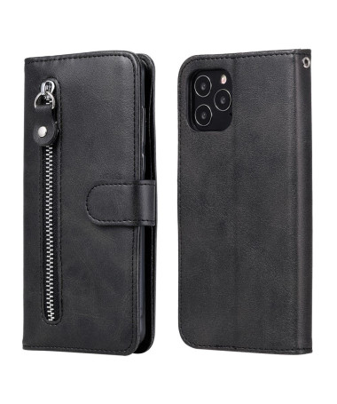 Housse iPhone 12 Pro Max Zipper Pocket Effet Cuir