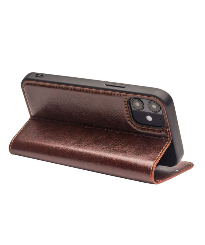 Housse iPhone 12 mini en cuir véritable