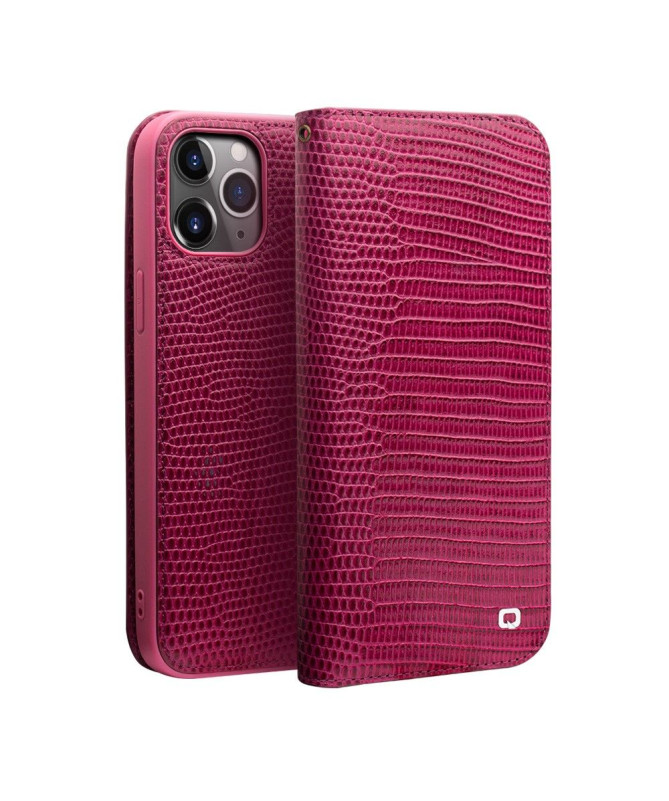 Housse iPhone 12 / 12 Pro cuir véritable effet croco