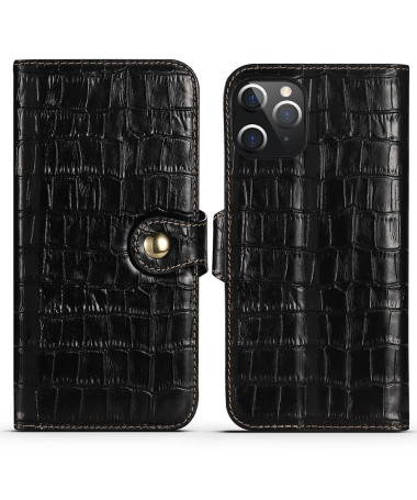 Housse iPhone 12 Pro / 12 Cuir aspect croco