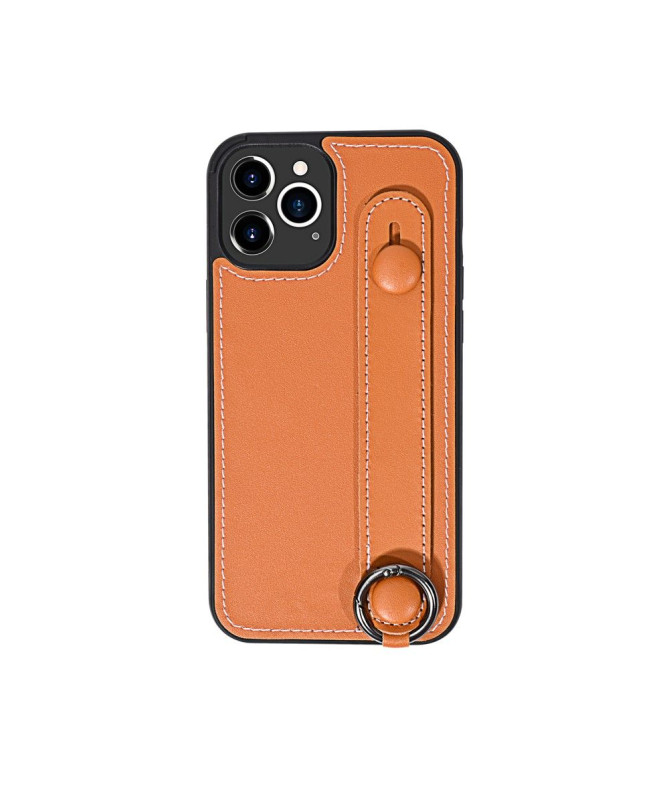 Coque iPhone 12 Pro Max Strap coutures simili cuir