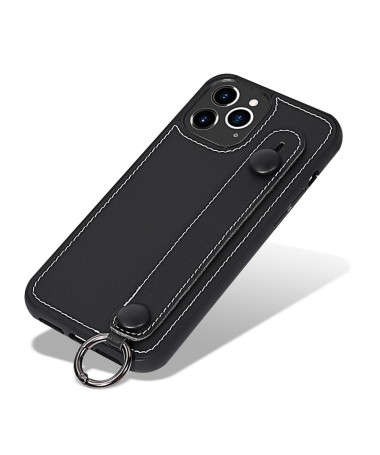 Coque iPhone 12 Pro / 12 Strap coutures simili cuir