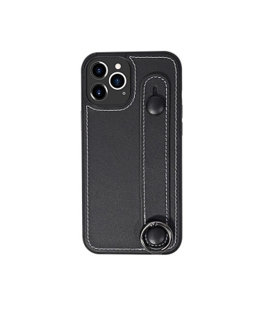 Coque iPhone 12 Pro / 12 Strap coutures simili cuir