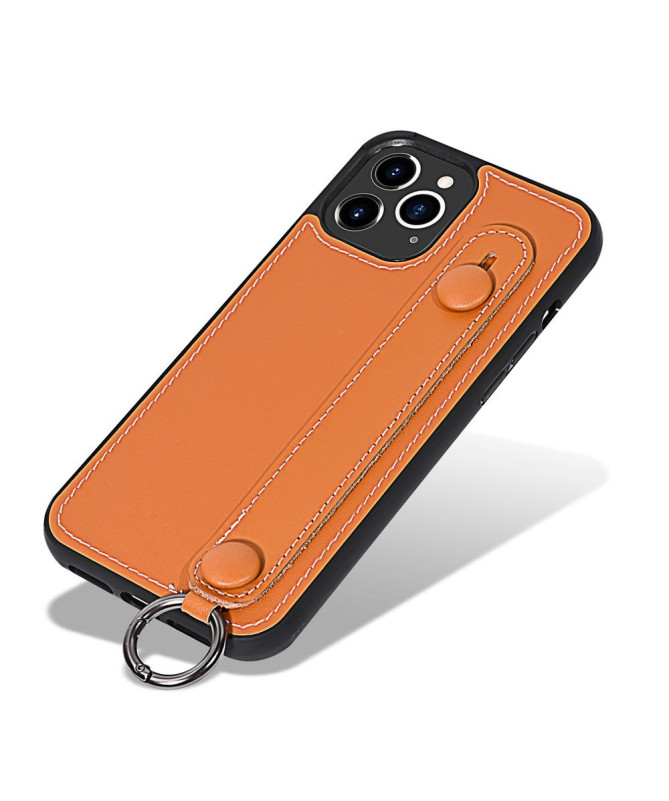 Coque iPhone 12 Pro / 12 Strap coutures simili cuir