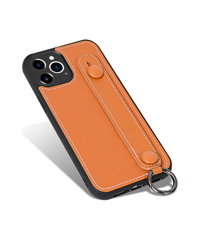 Coque iPhone 12 Pro / 12 Strap coutures simili cuir