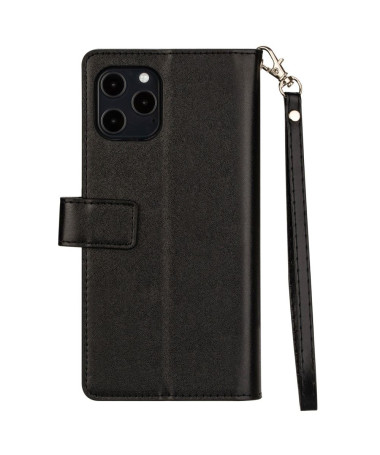 Housse iPhone 12 Pro / 12 Portefeuille Simili Cuir à Lanière