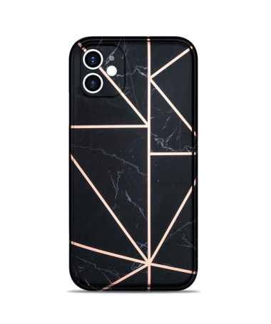 Coque iPhone 11 Flexible Géométrie Rose