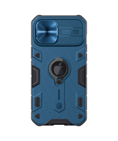 Coque iPhone 12 Pro Max Armor Case avec cache objectif - Bleu