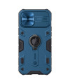 Coque iPhone 12 Pro Max Armor Case avec cache objectif - Bleu