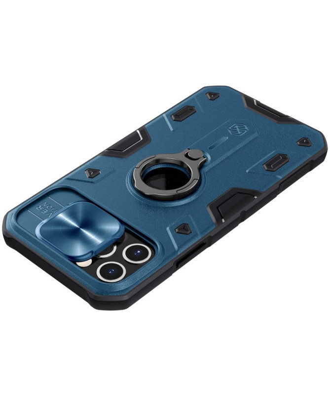 Coque iPhone 12 Pro Max Armor Case avec cache objectif - Bleu