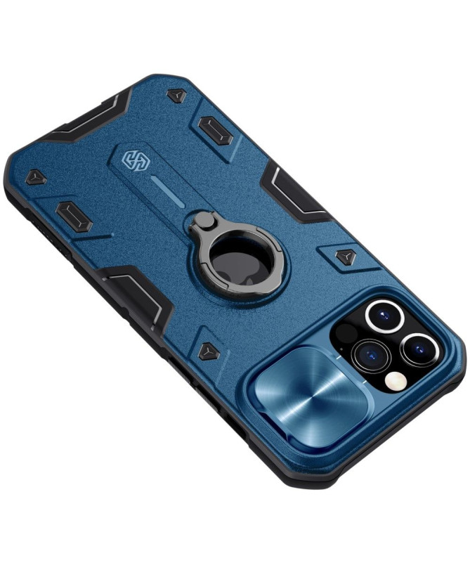 Coque iPhone 12 Pro Max Armor Case avec cache objectif - Bleu