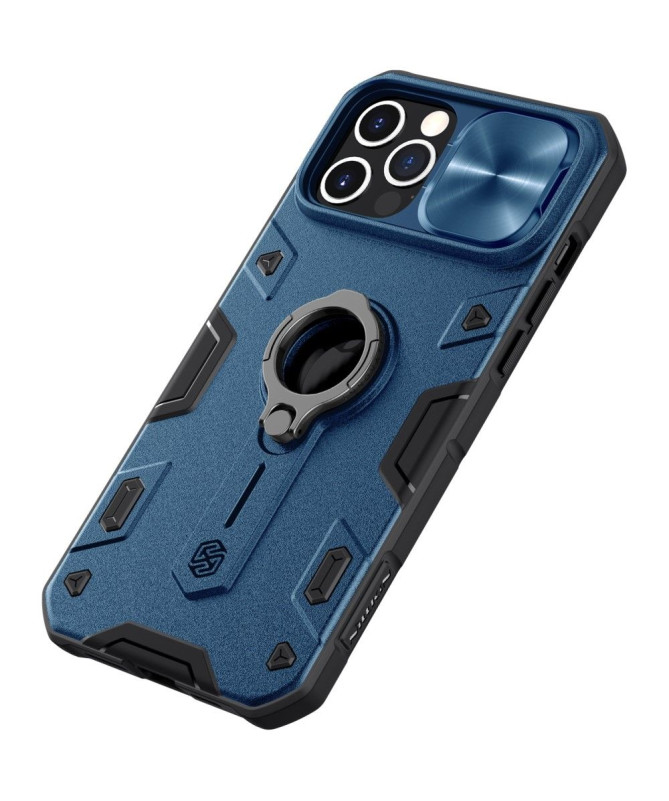 Coque iPhone 12 Pro Max Armor Case avec cache objectif - Bleu