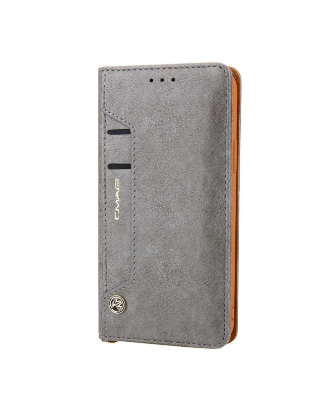 Housse simili cuir iPhone 12 / 12 Pro CMAI2 multi-compartiments