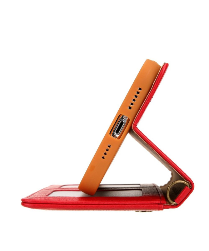 Housse simili cuir iPhone 12 / 12 Pro CMAI2 multi-compartiments