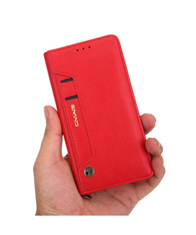 Housse simili cuir iPhone 12 / 12 Pro CMAI2 multi-compartiments