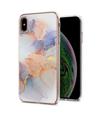 Coque iPhone XS Max marbre coloré