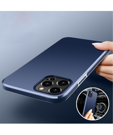 Coque iPhone 12 Pro Max simplisme magnétique - Bleu marine