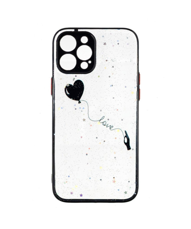 Coque iPhone 12 Pro Max ballon coeur volant