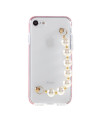 Coque iPhone SE 2022 / 2020 Strap Perle Transparent