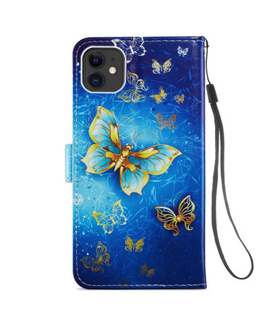 Housse iPhone 11 Golden Butterfly