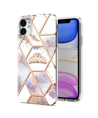 Coque iPhone 11 marbre et couronne