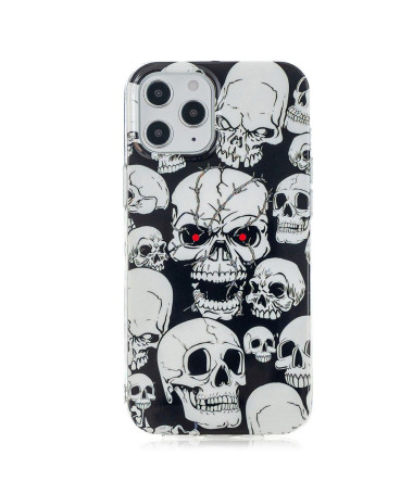 Coque iPhone 12 Pro Max Luminous tête de mort