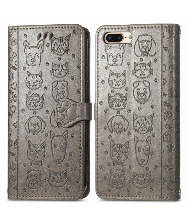 Housse iPhone 8 Plus / 7 Plus Animaux en relief