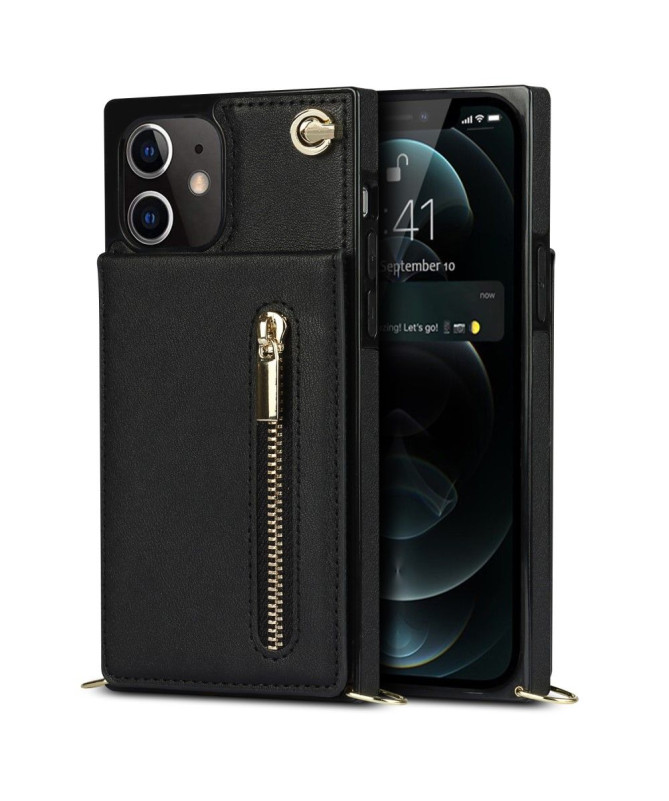 Coque iPhone 12 mini Porte-Cartes Business à cordon