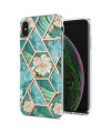 Coque iPhone XS Max marbre et fleurs blanches