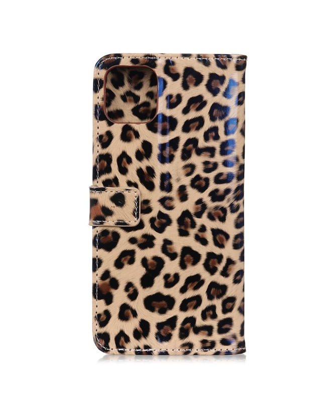 Housse iPhone 12 / 12 Pro Simili Cuir Style Léopard