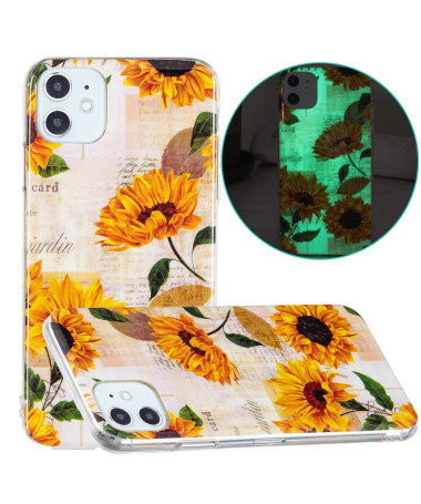 Coque iPhone 11 Fluorescente Tournesol Vintage