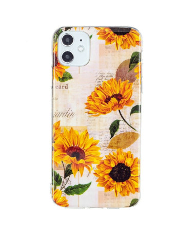 Coque iPhone 11 Fluorescente Tournesol Vintage