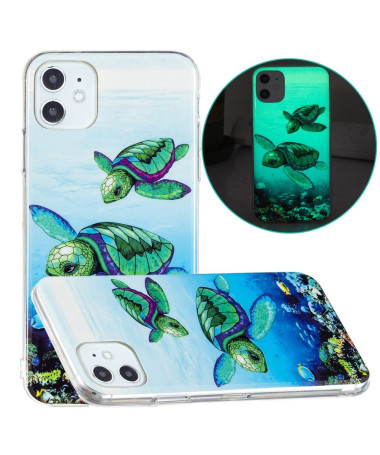 Coque iPhone 11 Fluorescente Tortues