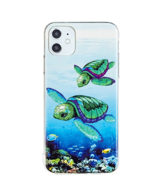 Coque iPhone 11 Fluorescente Tortues