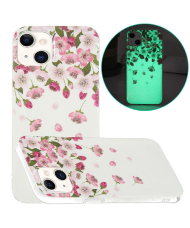 Coque iPhone 13 Fluorescente Fleurs