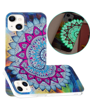 Coque iPhone 13 Fluorescente Mandala Coloré