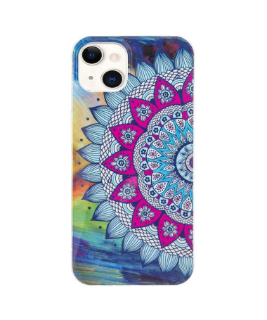 Coque iPhone 13 Fluorescente Mandala Coloré