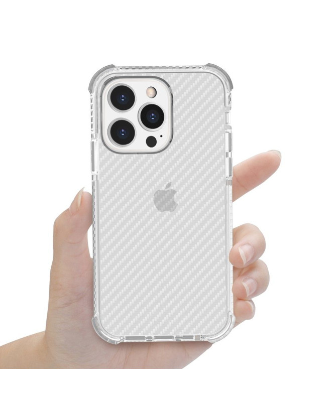 Coque iPhone 13 Pro Max Transparent fibre de carbone