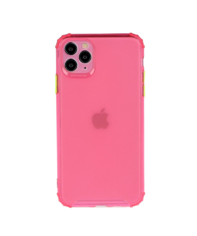 Coque  iPhone 13 Pro Max semi transparent avec boutons couleurs