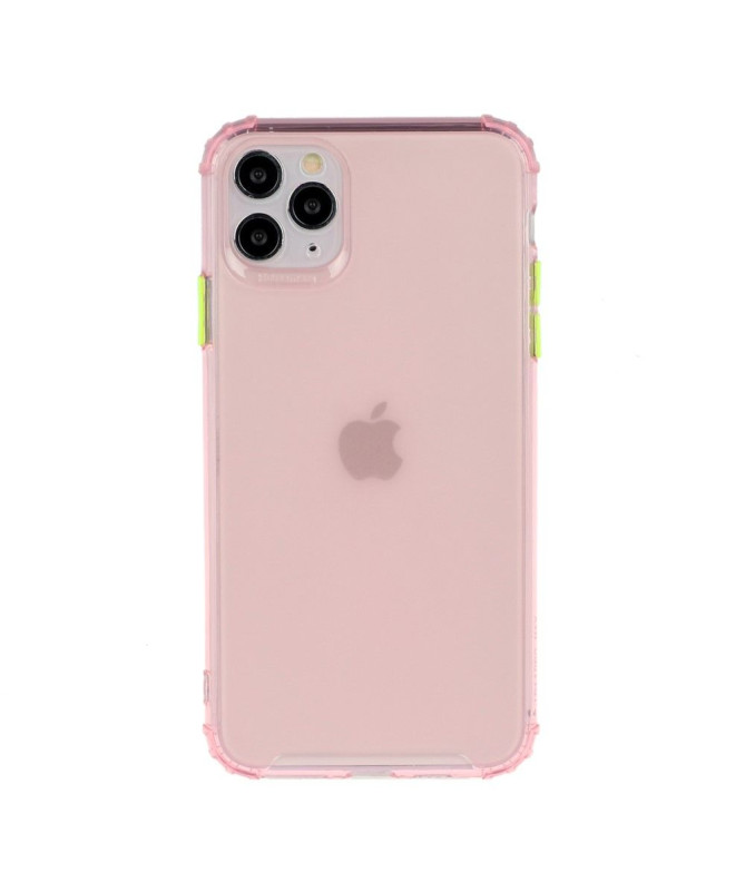 Coque  iPhone 13 Pro Max semi transparent avec boutons couleurs