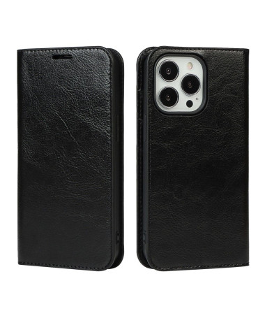 Housse iPhone 13 Pro Max Cuir Porte Cartes Fonction Support