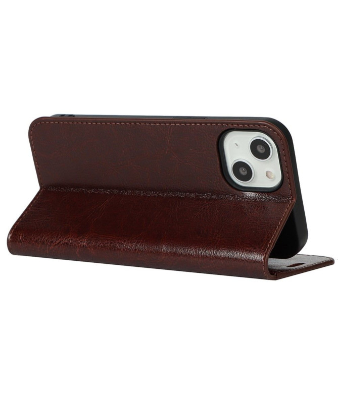 Housse iPhone 13 Cuir Porte Cartes Fonction Support