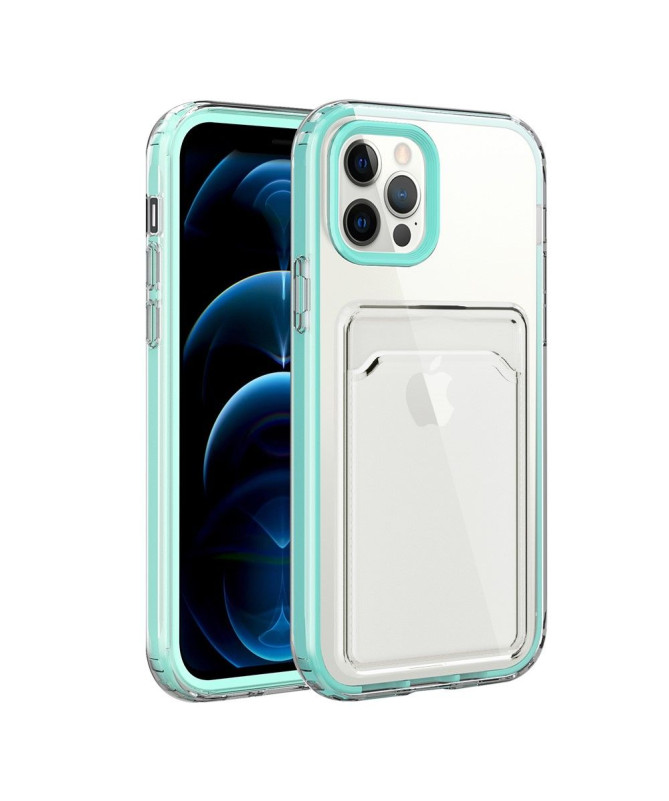 Coque iPhone 13 Pro Max Transparent Porte Carte Rebords couleurs