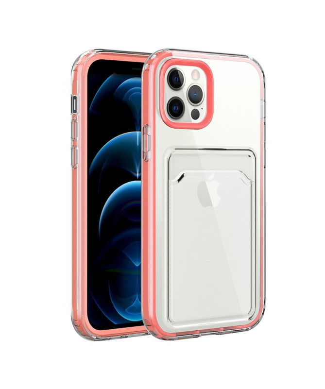 Coque iPhone 13 Pro Max Transparent Porte Carte Rebords couleurs