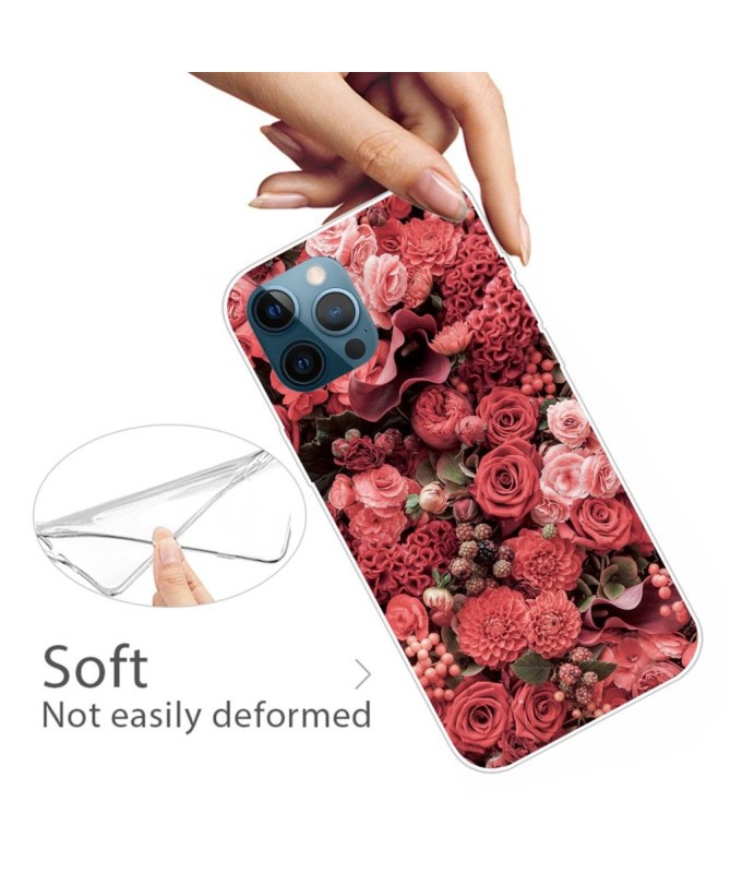 Coque iPhone 13 Pro Max Red Flower