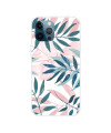 Coque iPhone 13 Pro Max Feuilles Vertes et Roses